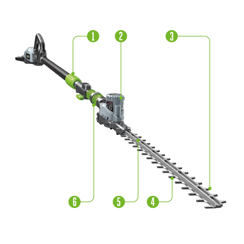 Professional-X Telescopic Hedge Trimmer Attachment Key Features Image